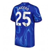 Camisa de Futebol Chelsea Moises Caicedo #25 Equipamento Principal 2024-25 Manga Curta